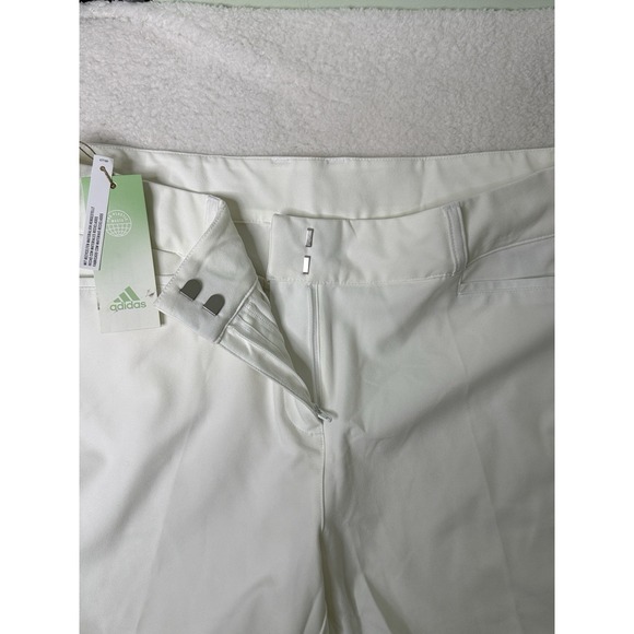 Adidas 5" Primegreen Golf Shorts White Women's 12 Stretch Flat Front Pockets - Picture 10 of 13